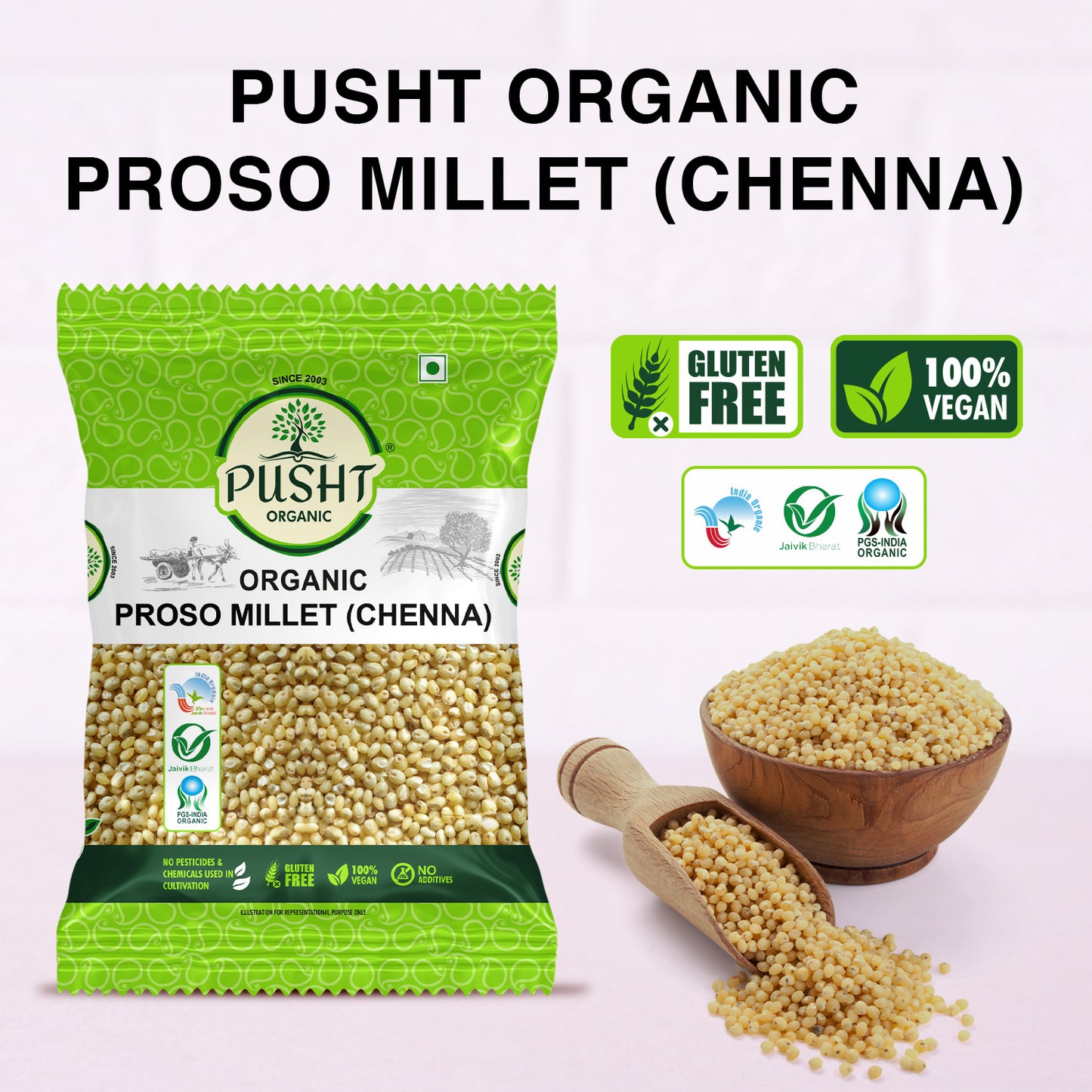 Pusht Organic Proso (chenna) Millet