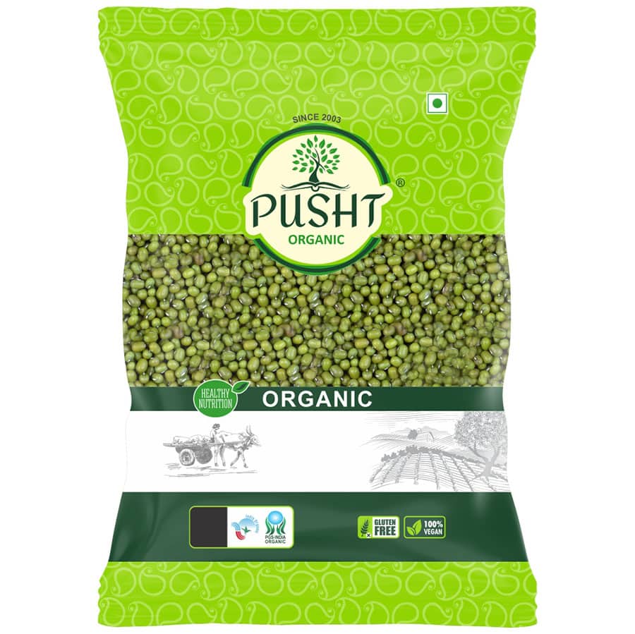 pusht organic moong whole