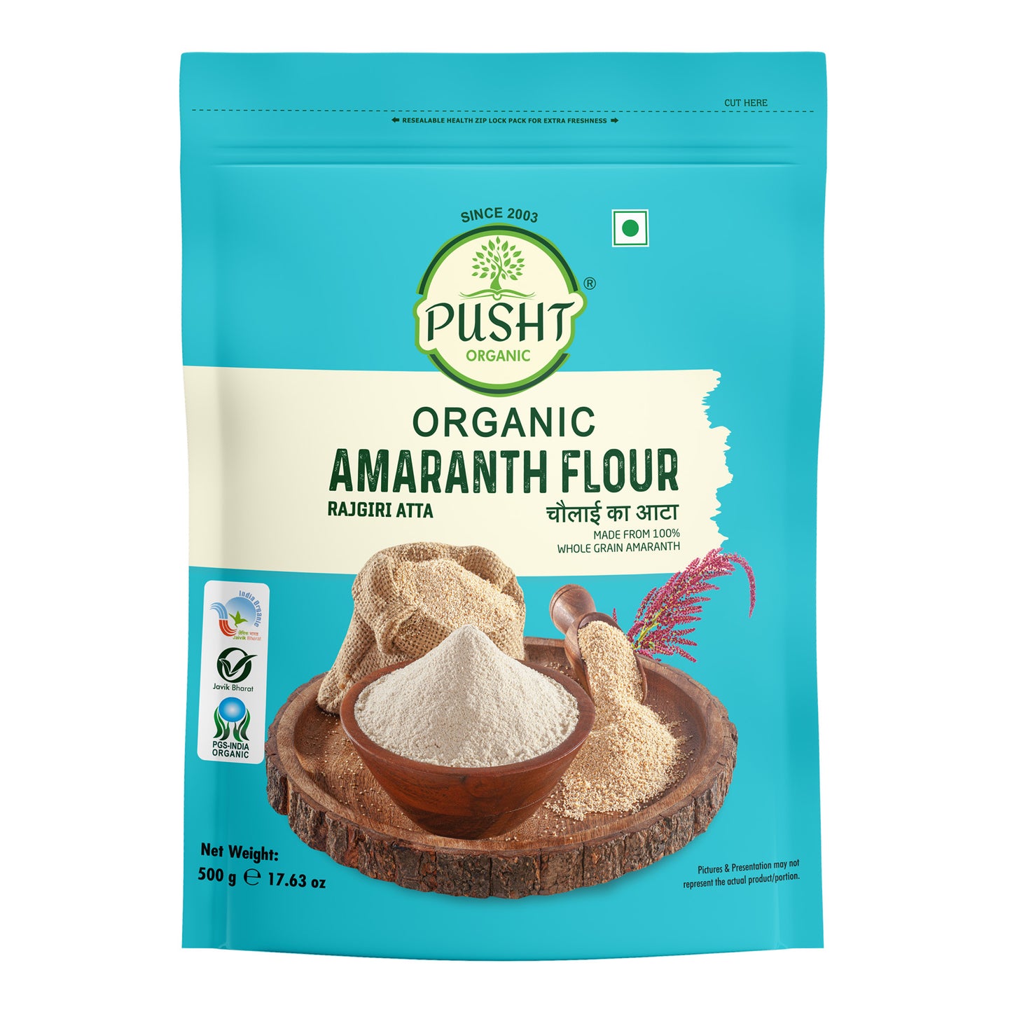 Pusht Organic Amaranth Chaulai Millet Flour 500g