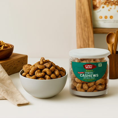 CaveMan Organic Roasted Cashews 200gm
