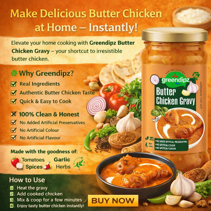 Greendipz Butter Chicken Gravy 370 Gm