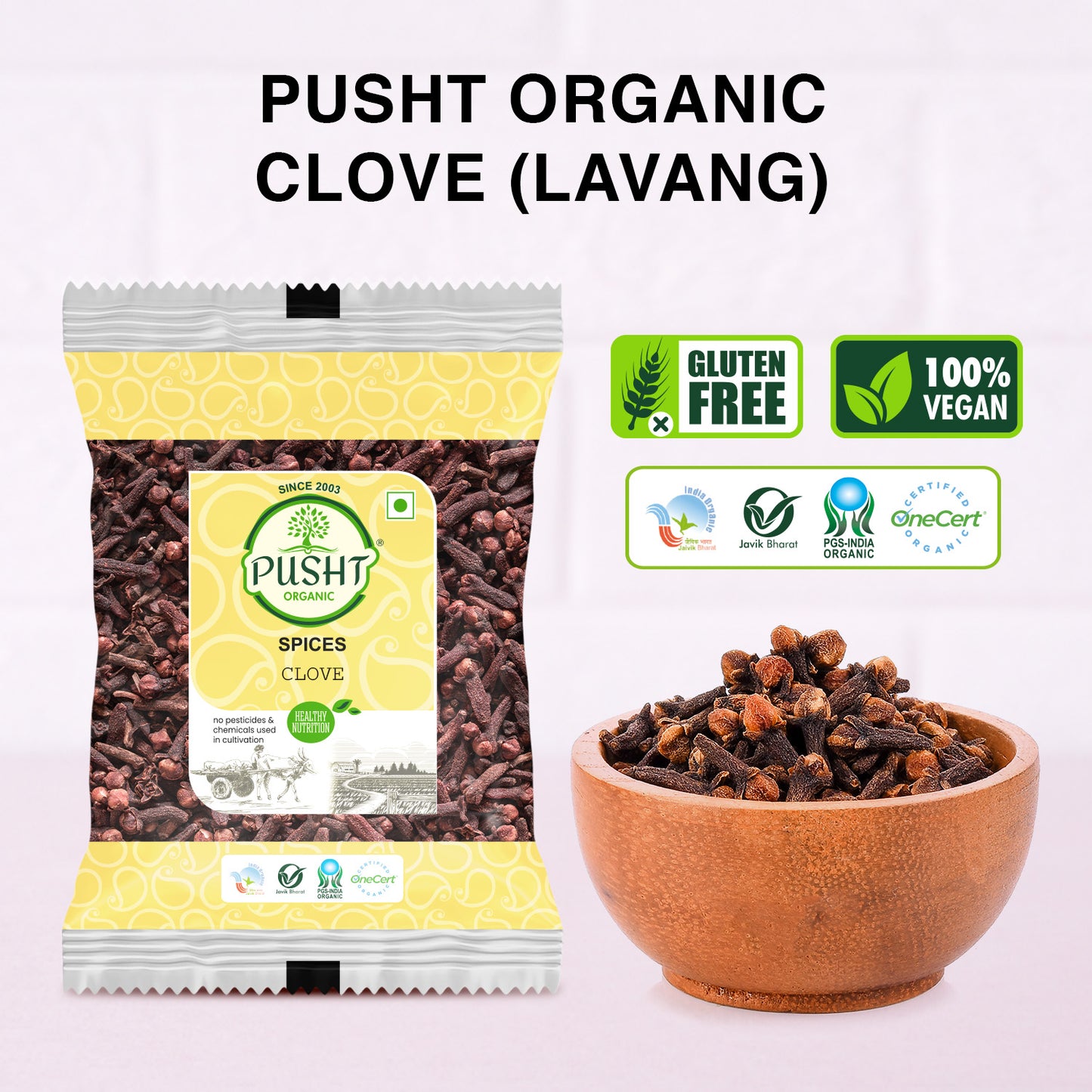 Pusht Organic Clove 70gm