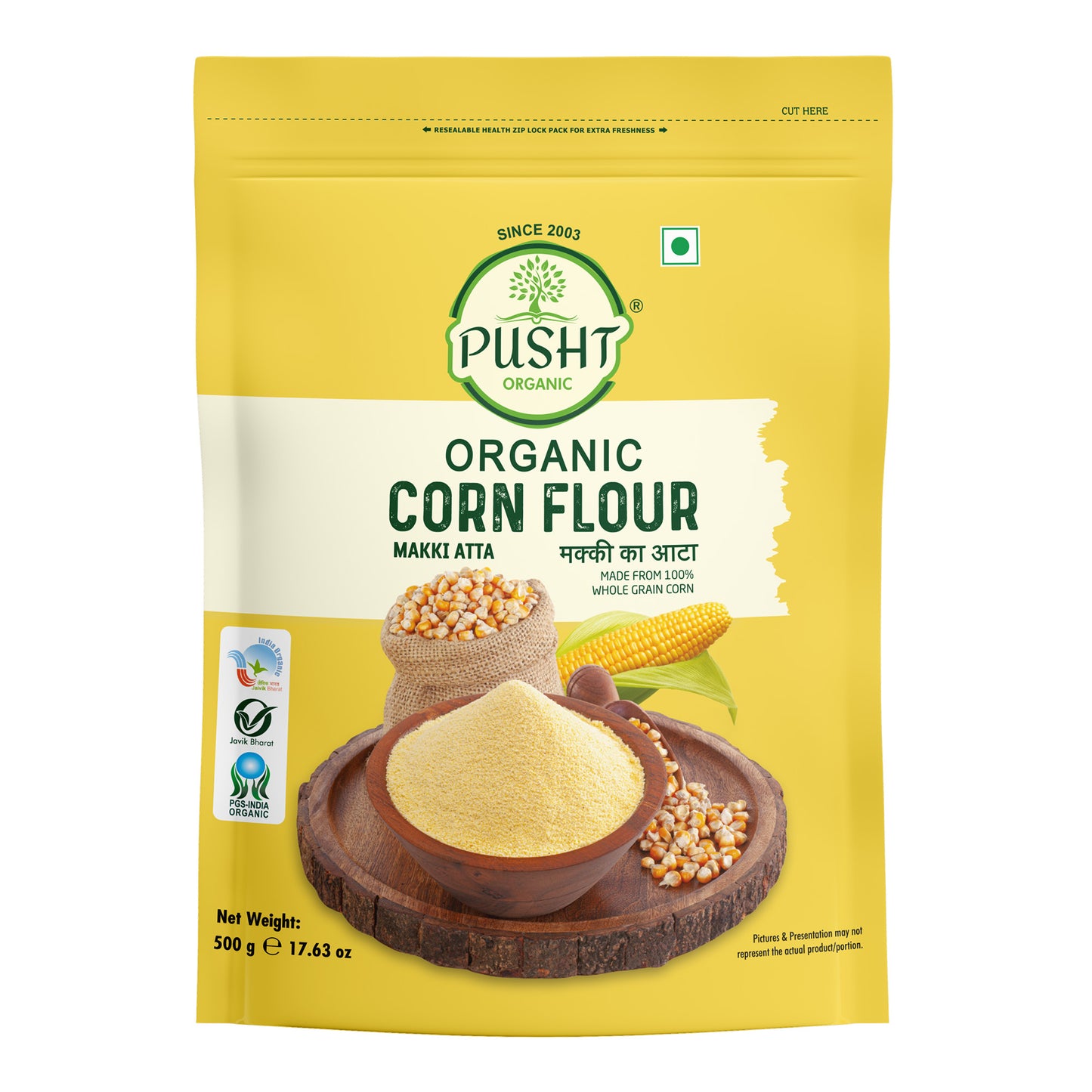 Pusht Organic Corn Flour 500gm