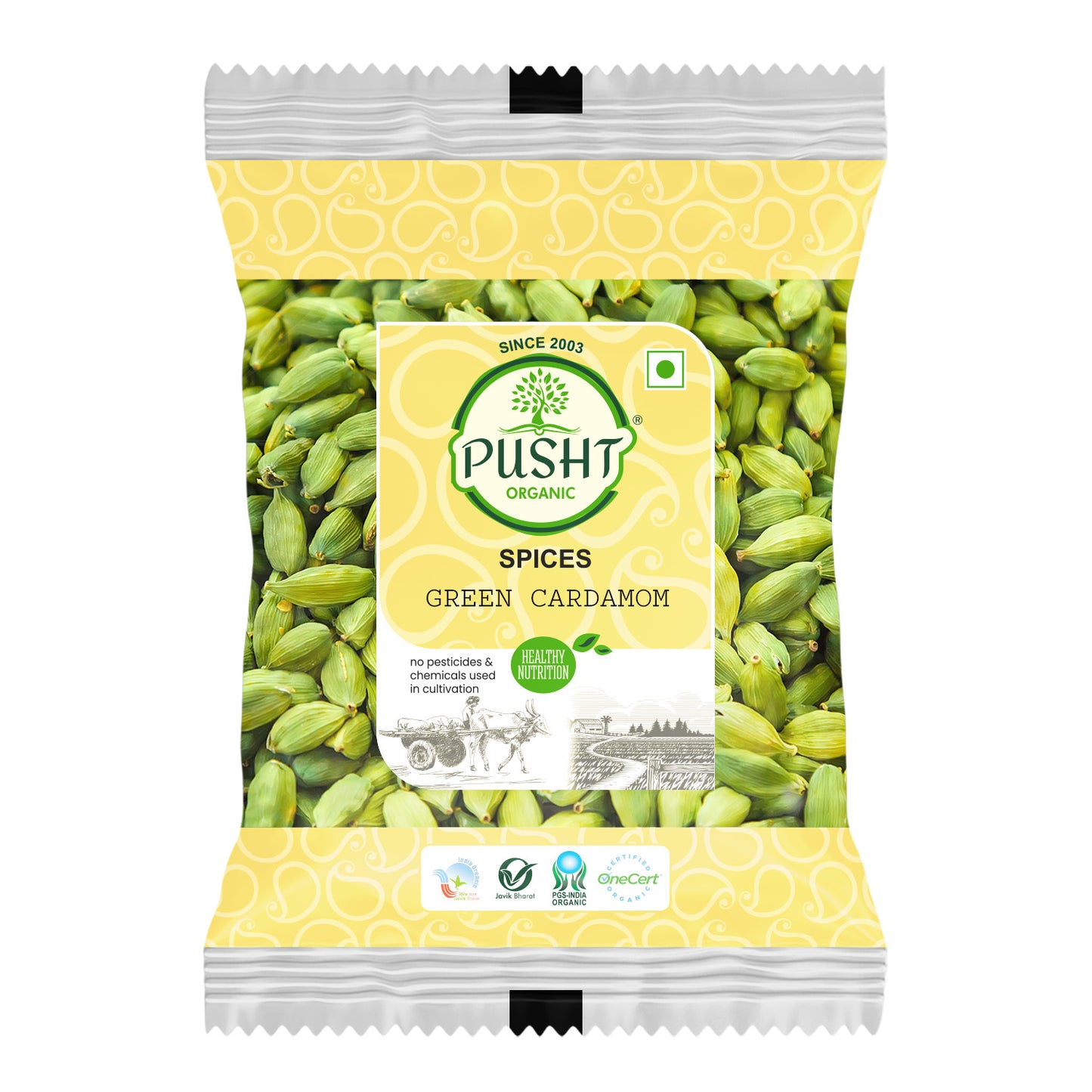 Pusht Organic Green Cardamom 50g