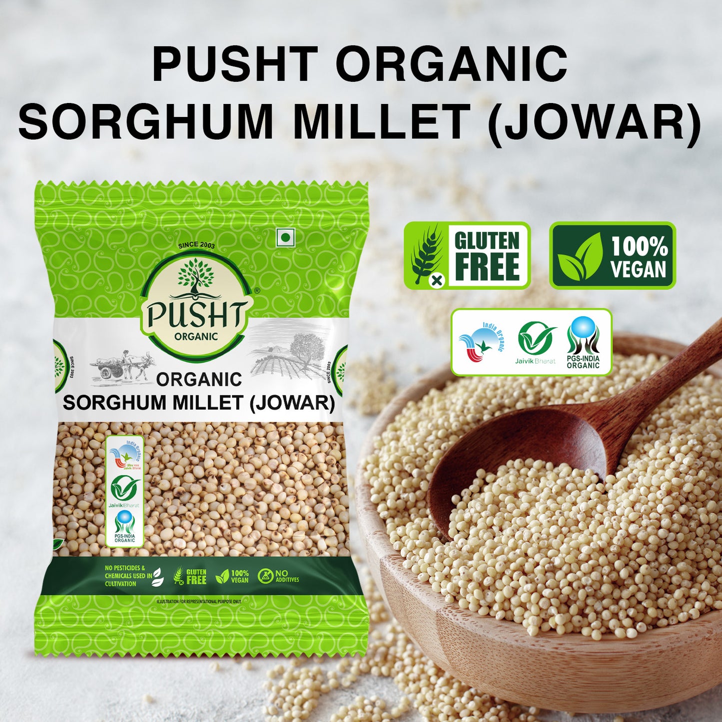 Pusht Organic Sorghum(Jowar)Millet