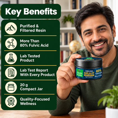Healthfields Himalayan Shilajit Resin – Purified & Filtered | 20g