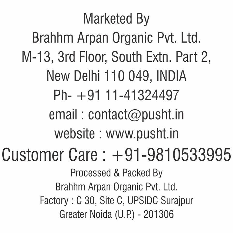 marketed by Brahhm Arpan Organic Pvt. Ltd