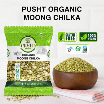 Pusht Organic Moong Chilka Dal
