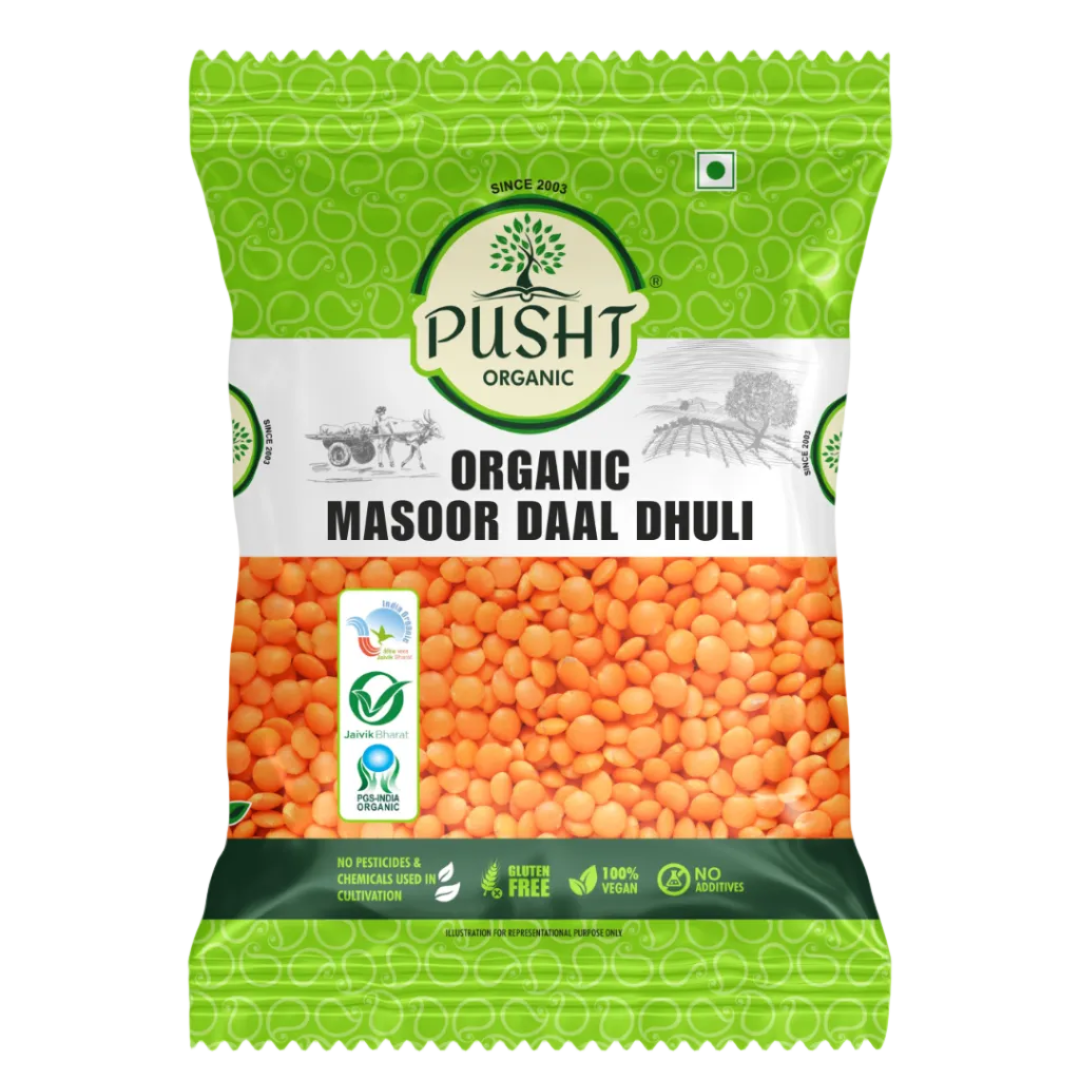 Pusht Organic Masoor Dhuli