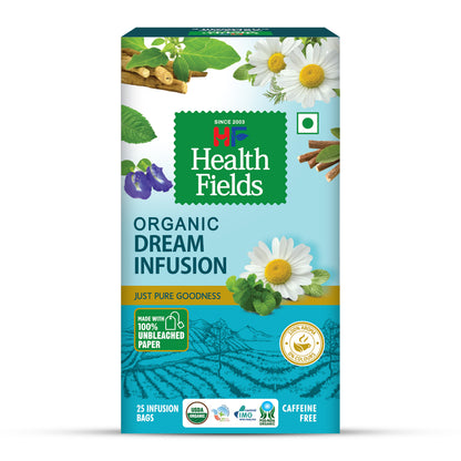 HealthFields Organic Dream Infusion | Caffeine Free | 25 Tea Bags