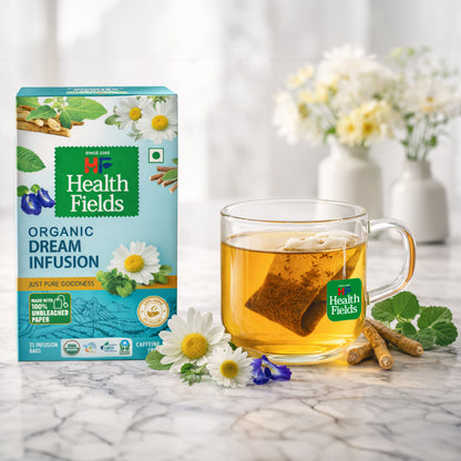 HealthFields Organic Dream Infusion | Caffeine Free | 25 Tea Bags