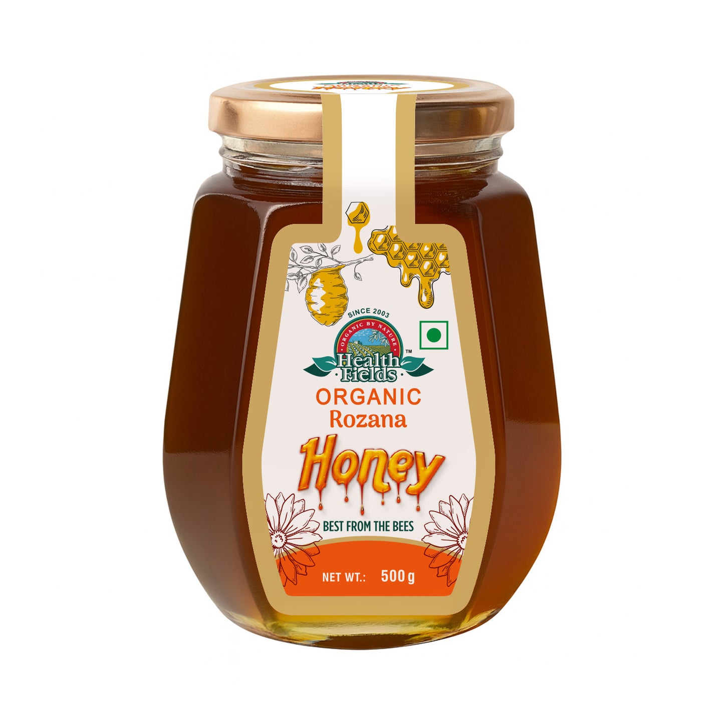 Health Fields Organic Rozana Honey - 500G