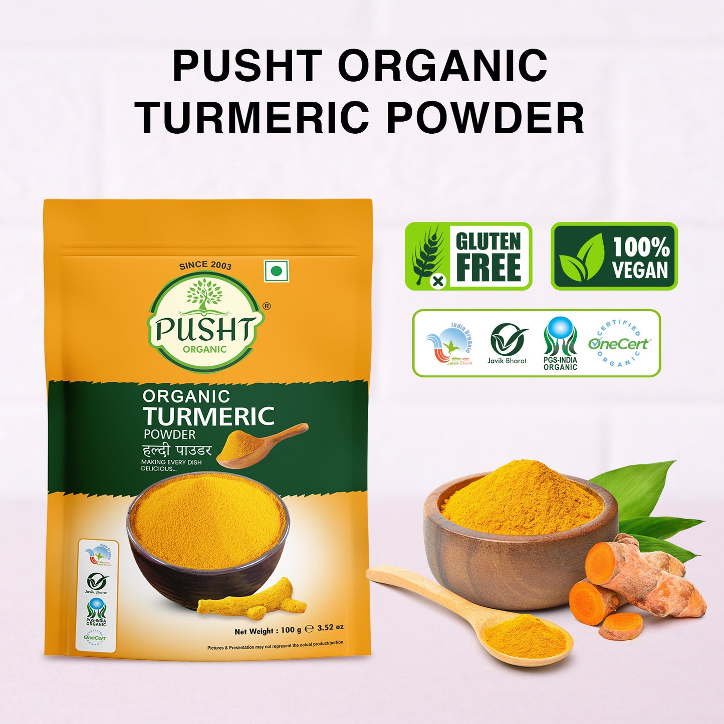 Pusht Organic Turmeric Powder