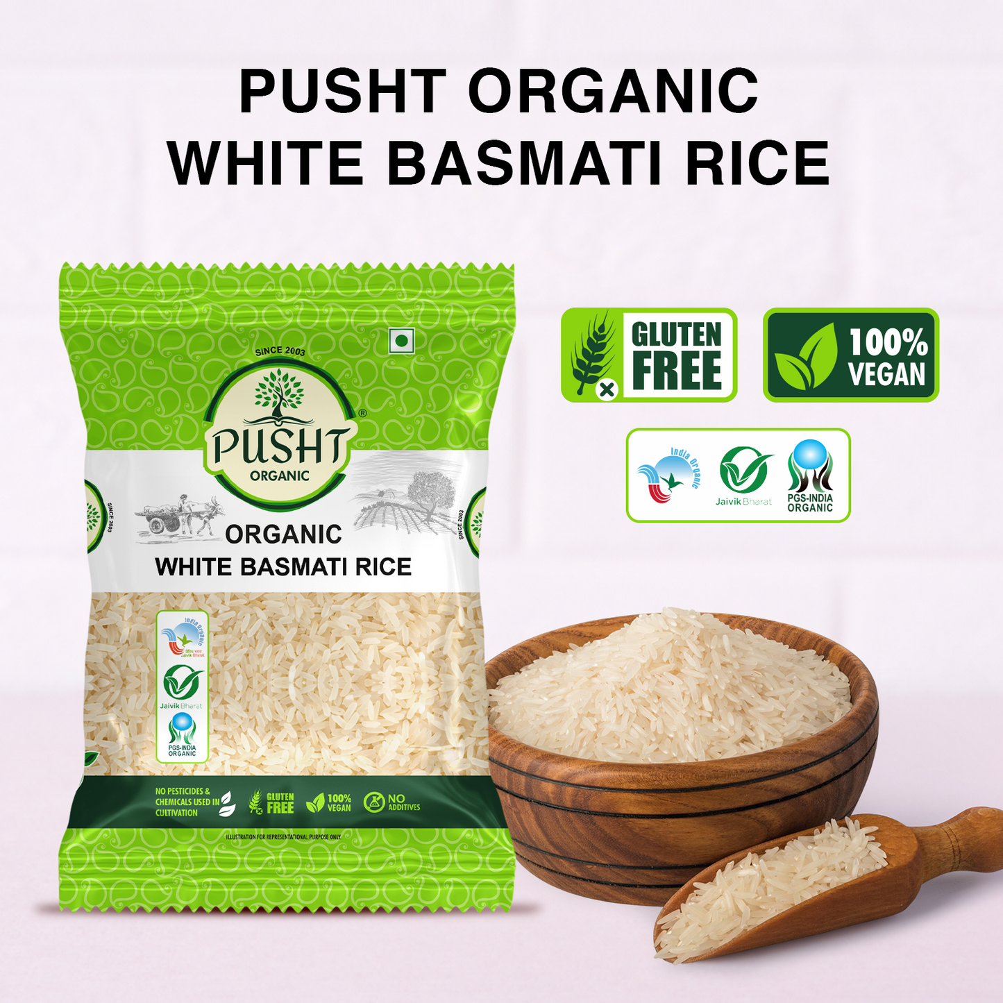 Pusht Organic White Basmati Rice