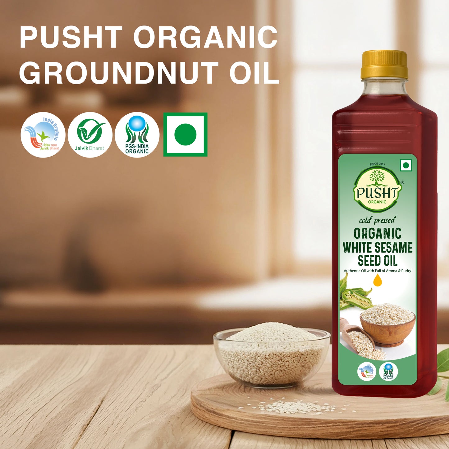 Pusht Organic White Sesame Oil