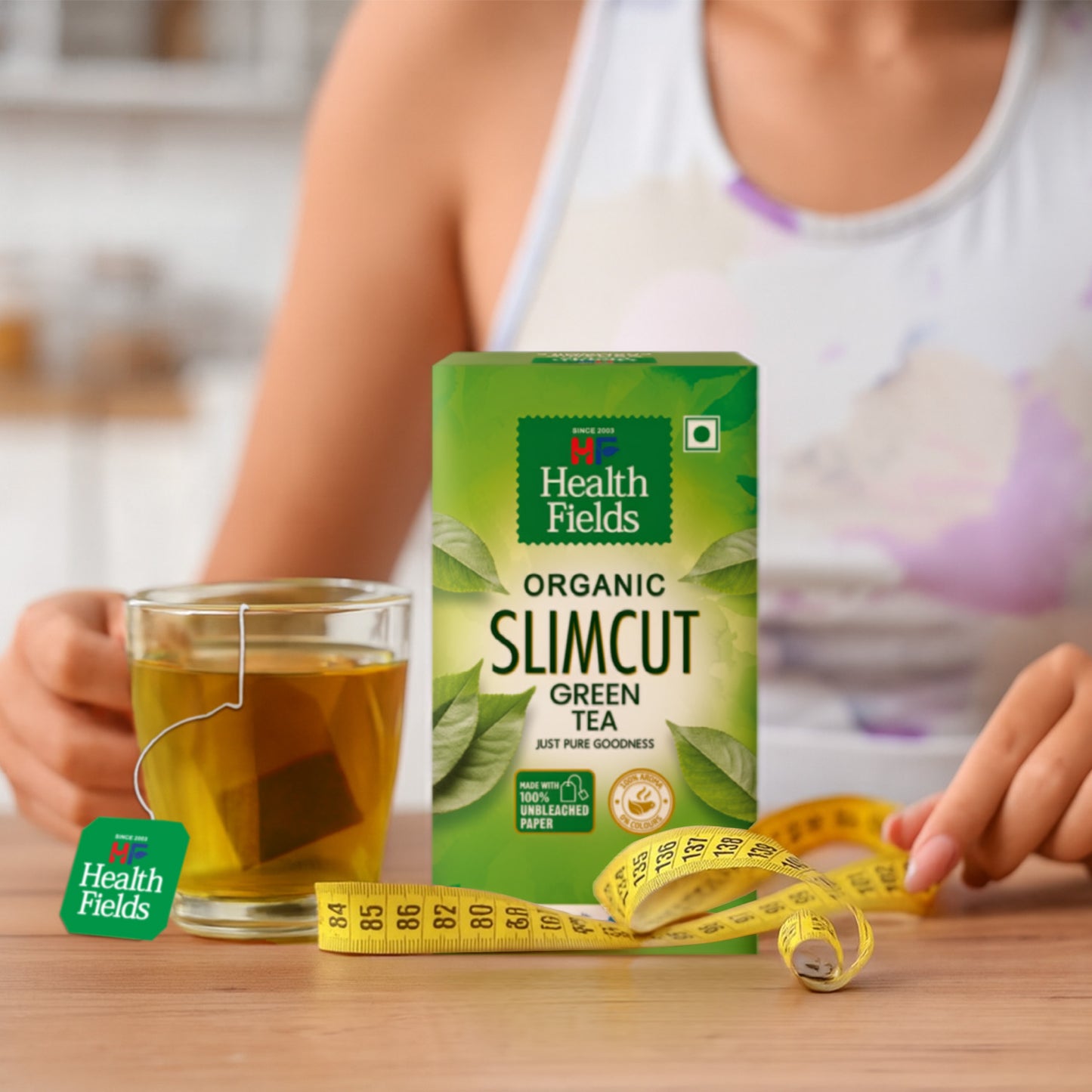 HealthFields wellness Slimcut Green Tea | 25 Tea Bags