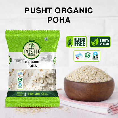 Pusht Organic Poha 500gm