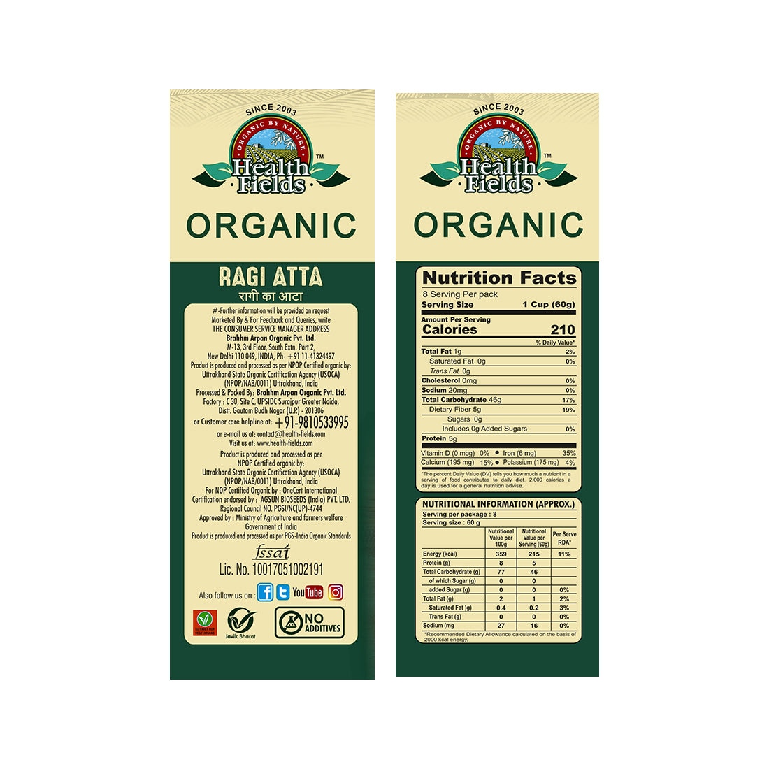 organic ragi flour