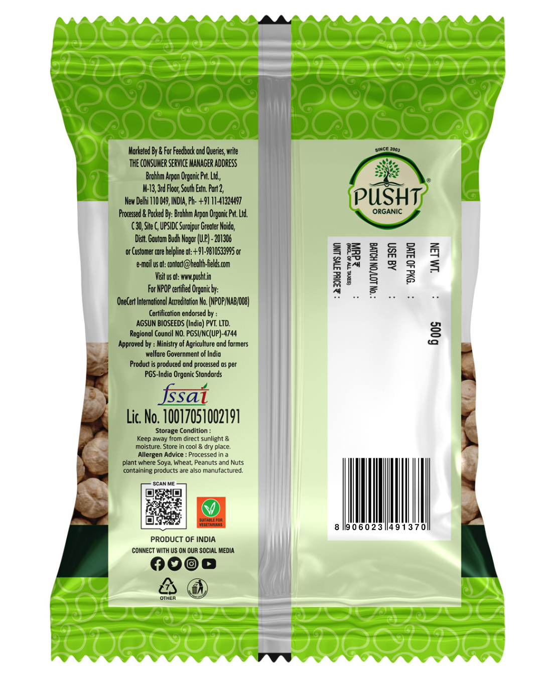 Pusht Organic Kabuli Chana