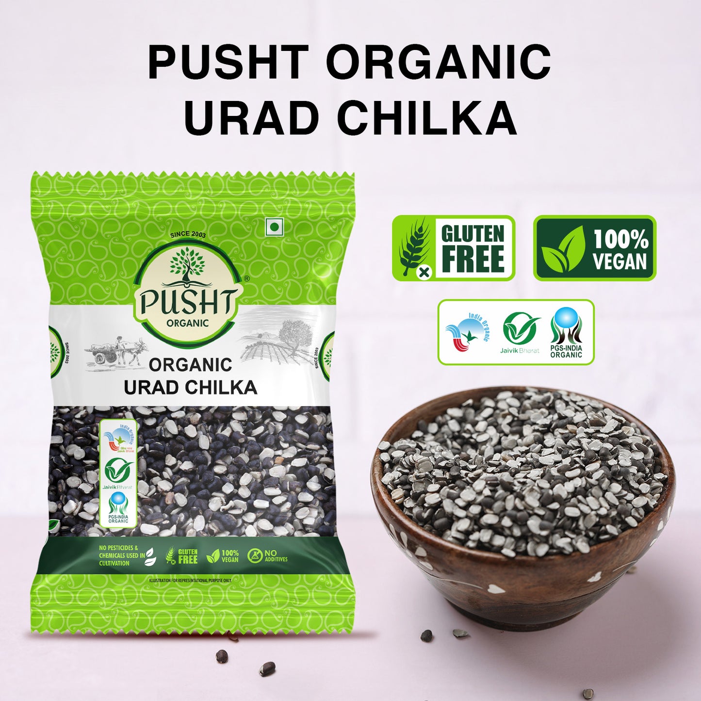 Pusht Organic Urad Chilka