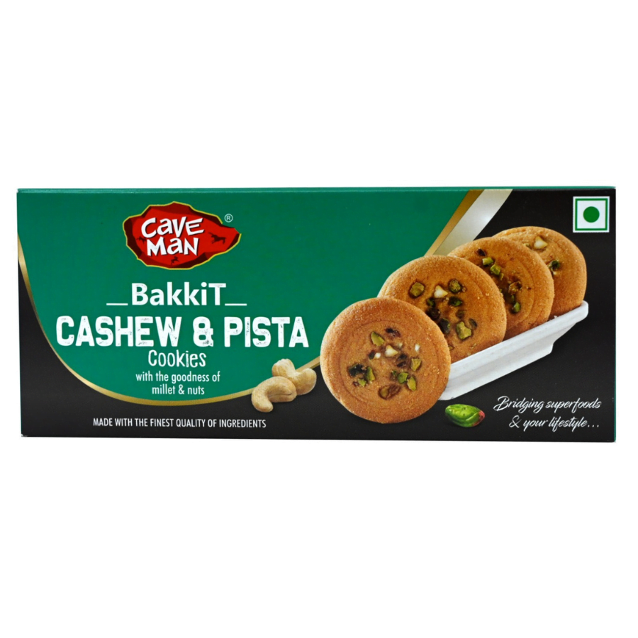 caveman bakkit cashew and pista cookies