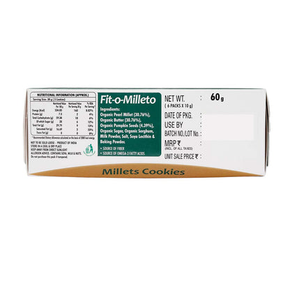 organic fit o milleto nutritional info