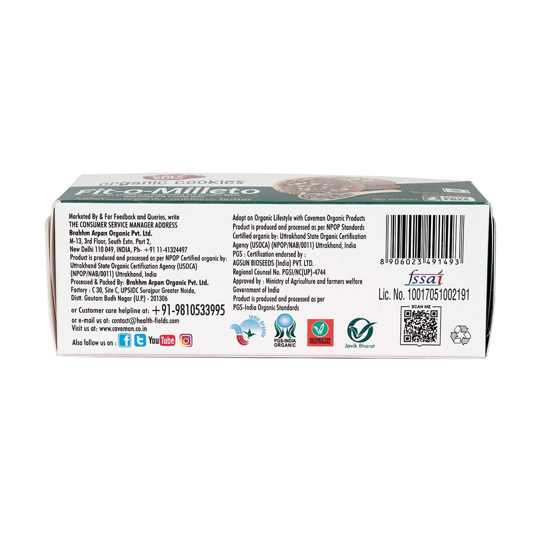 organic fit o milleto nutritional info