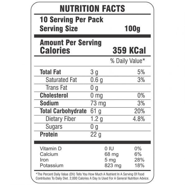 chana whole nutritional facts
