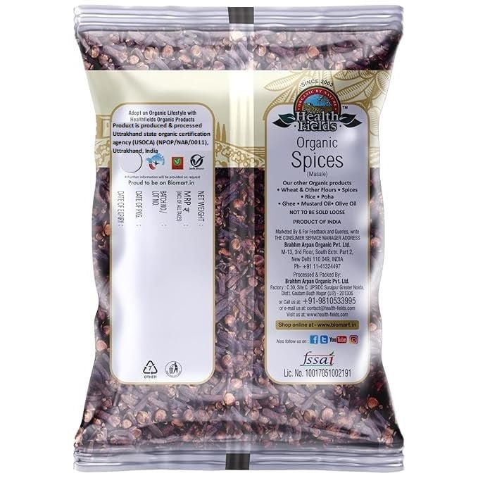 Health Fields Organic Clove - 70 Gm