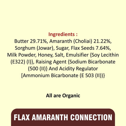 Flax Amaranth Organic Cookies Ingredients