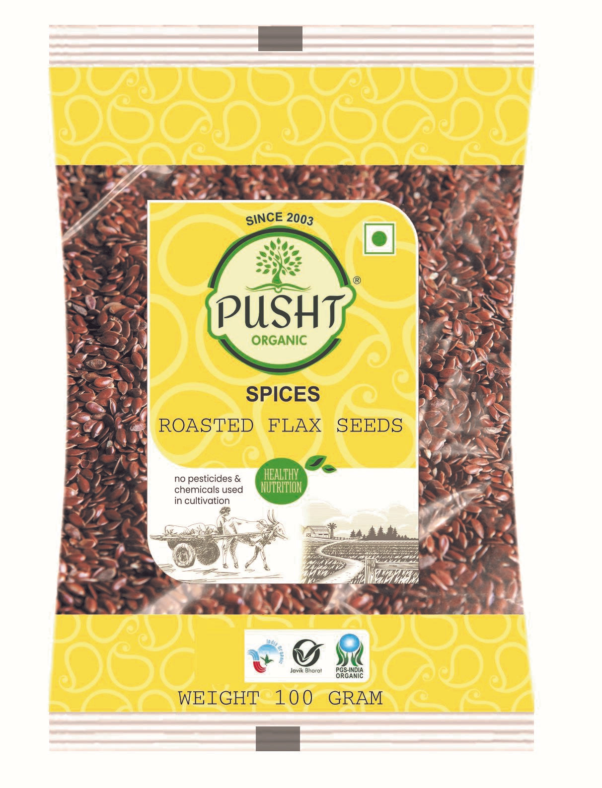 Pusht Organic Roasted flax seeds