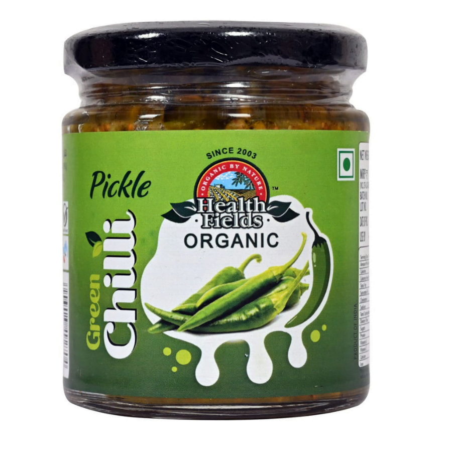 Healthfields Organic Green Chilli Pickle 200Gm