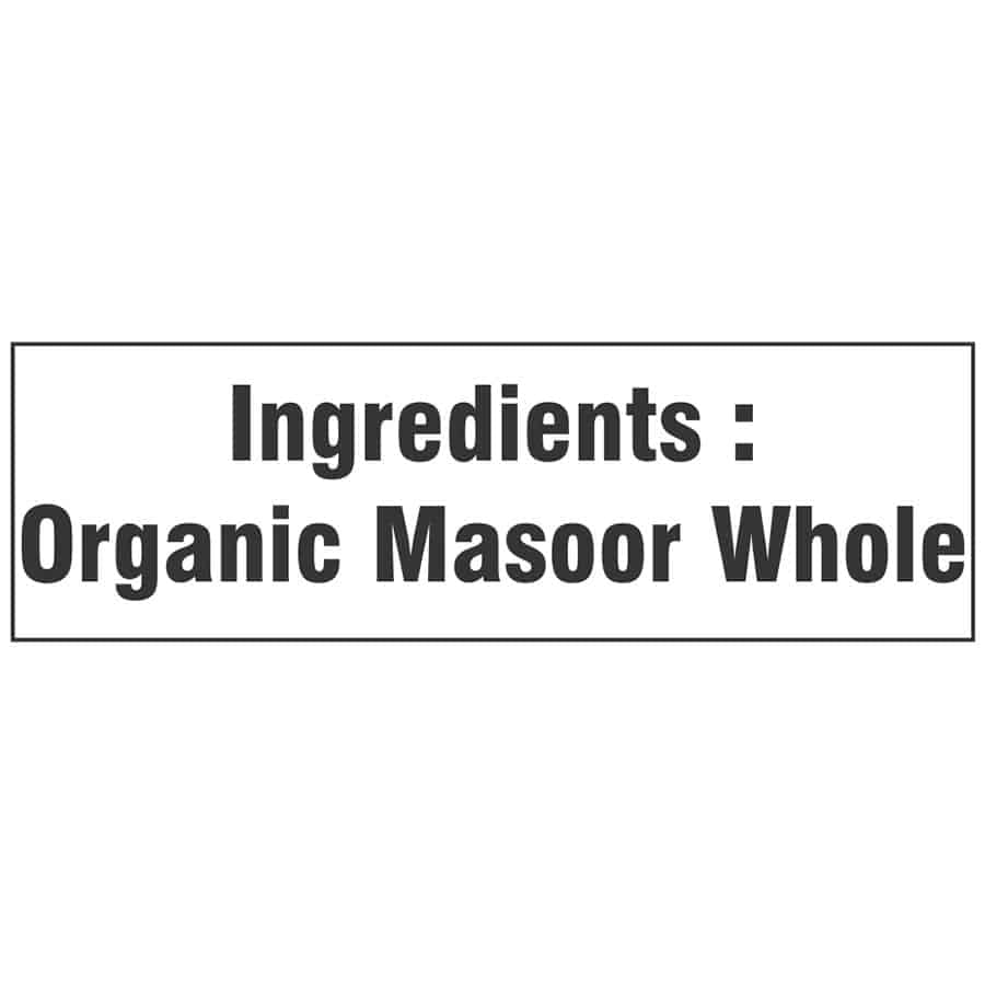 Organic Masoor Whole Dal