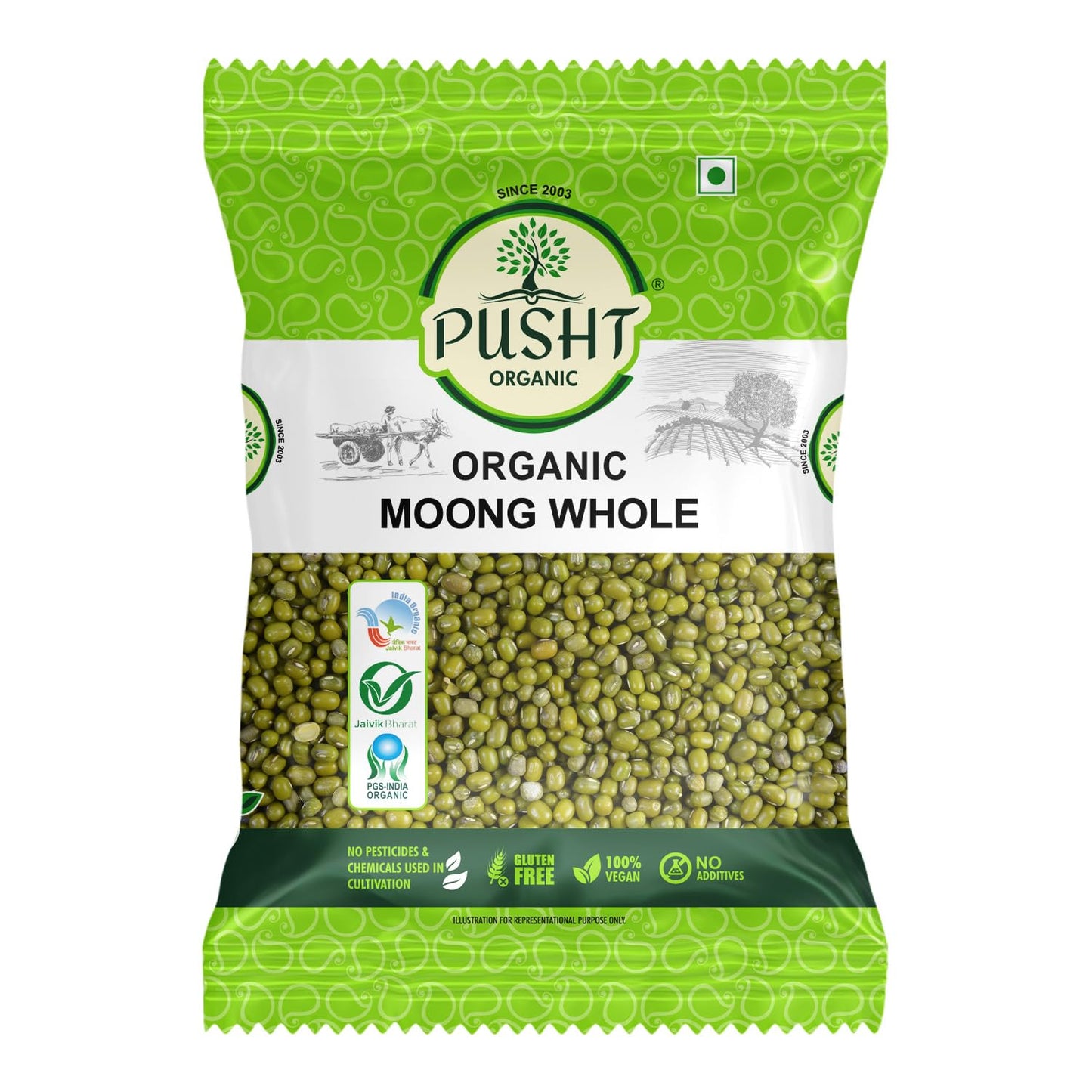 Pusht Organic Moong Whole