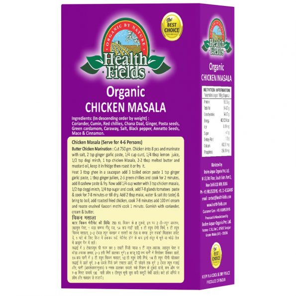 organic chicken masala backside