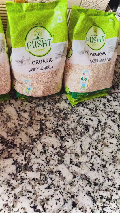 Pusht Organic Barley (Jau) Dalia 500g | Pack of 2