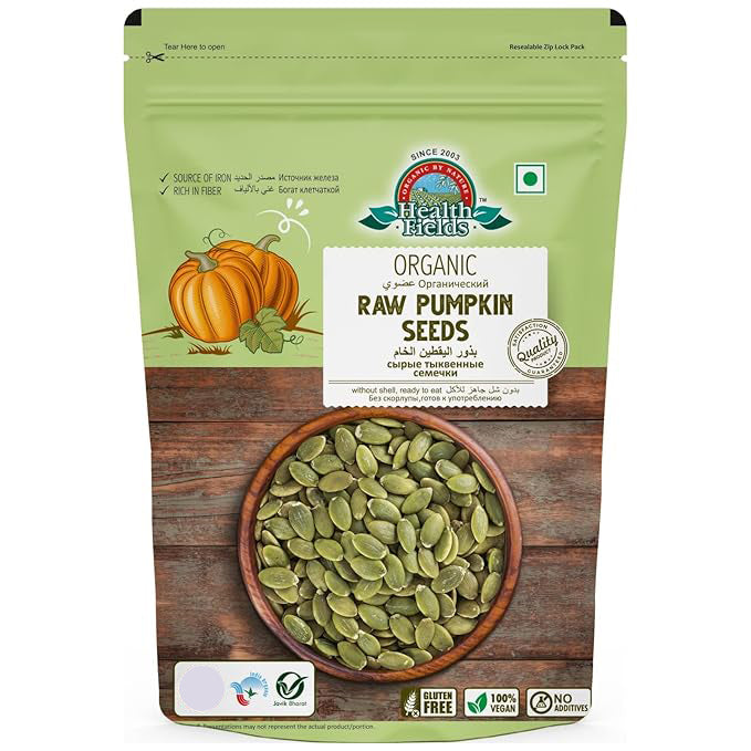 Health Fields Organic Raw Pumpkin Seeds 250 Gm