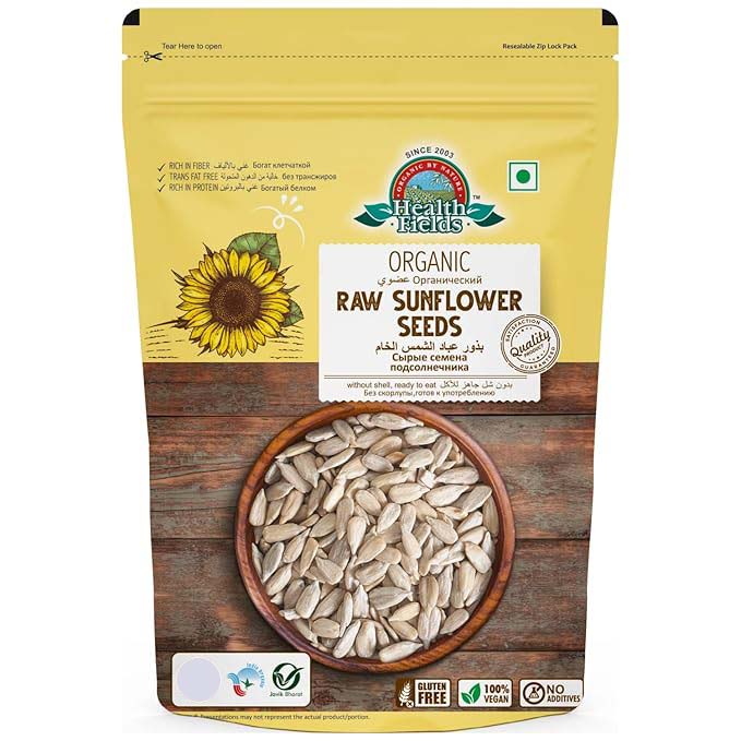 Health Fields Organic Raw Sunflower Seeds - 250 Gm