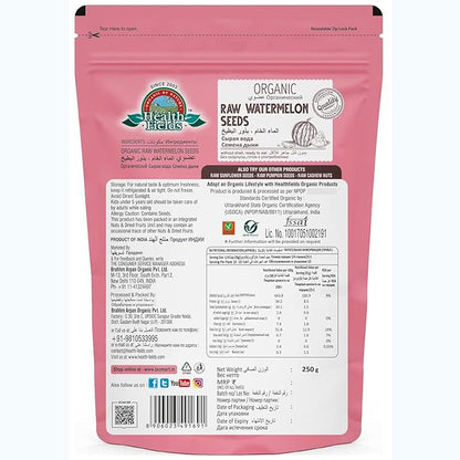 Health Fields Organic Raw Watermelon Seeds 250 gm